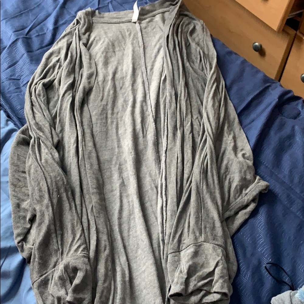 Gray lightweight cardigan